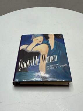 Quotable Women Hardcover Book - Blue Illustrated Cover